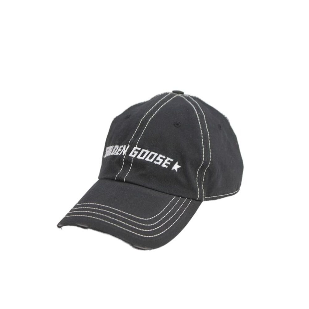 Golden Goose Unisex Adults Cotton Embroidered Baseball Cap Black